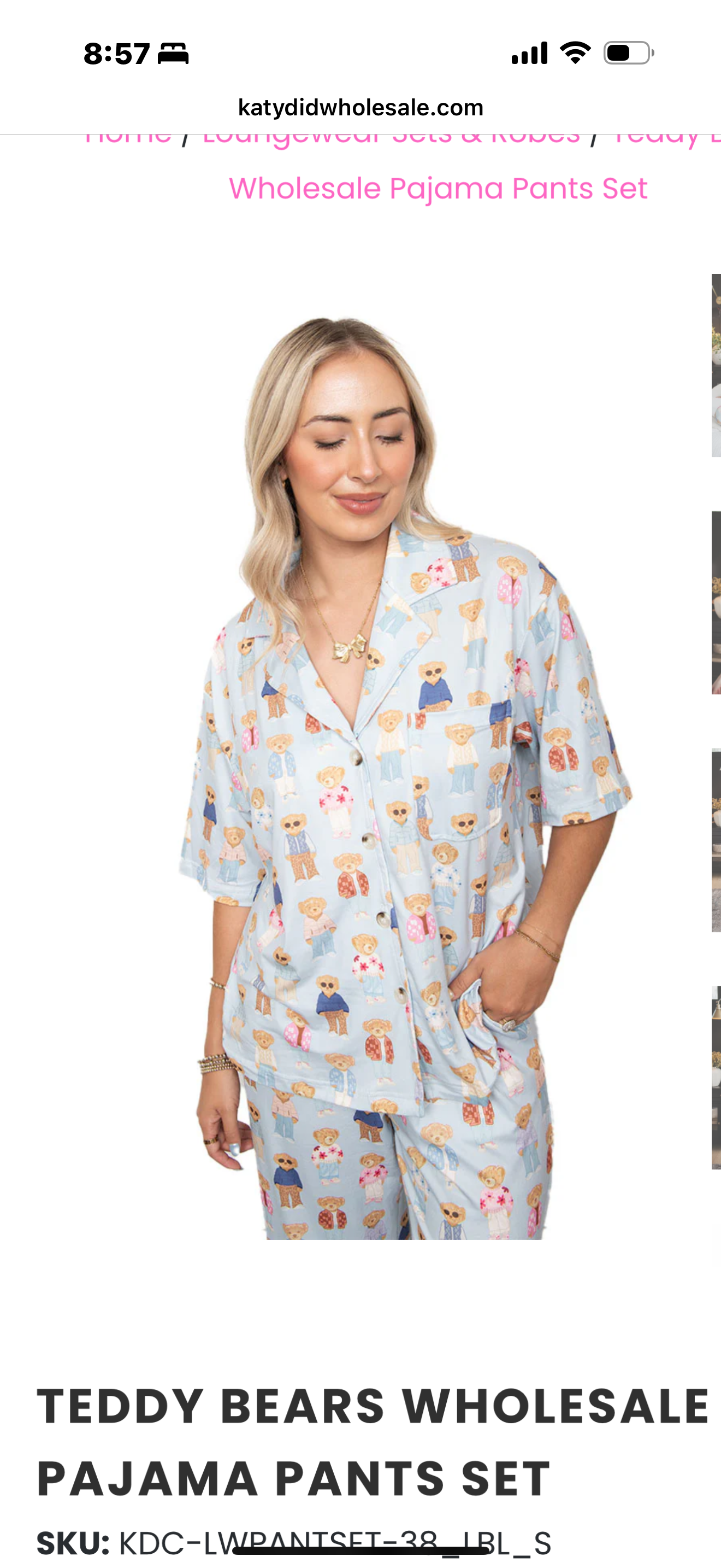 Teddy Bears Pajama Pants Set