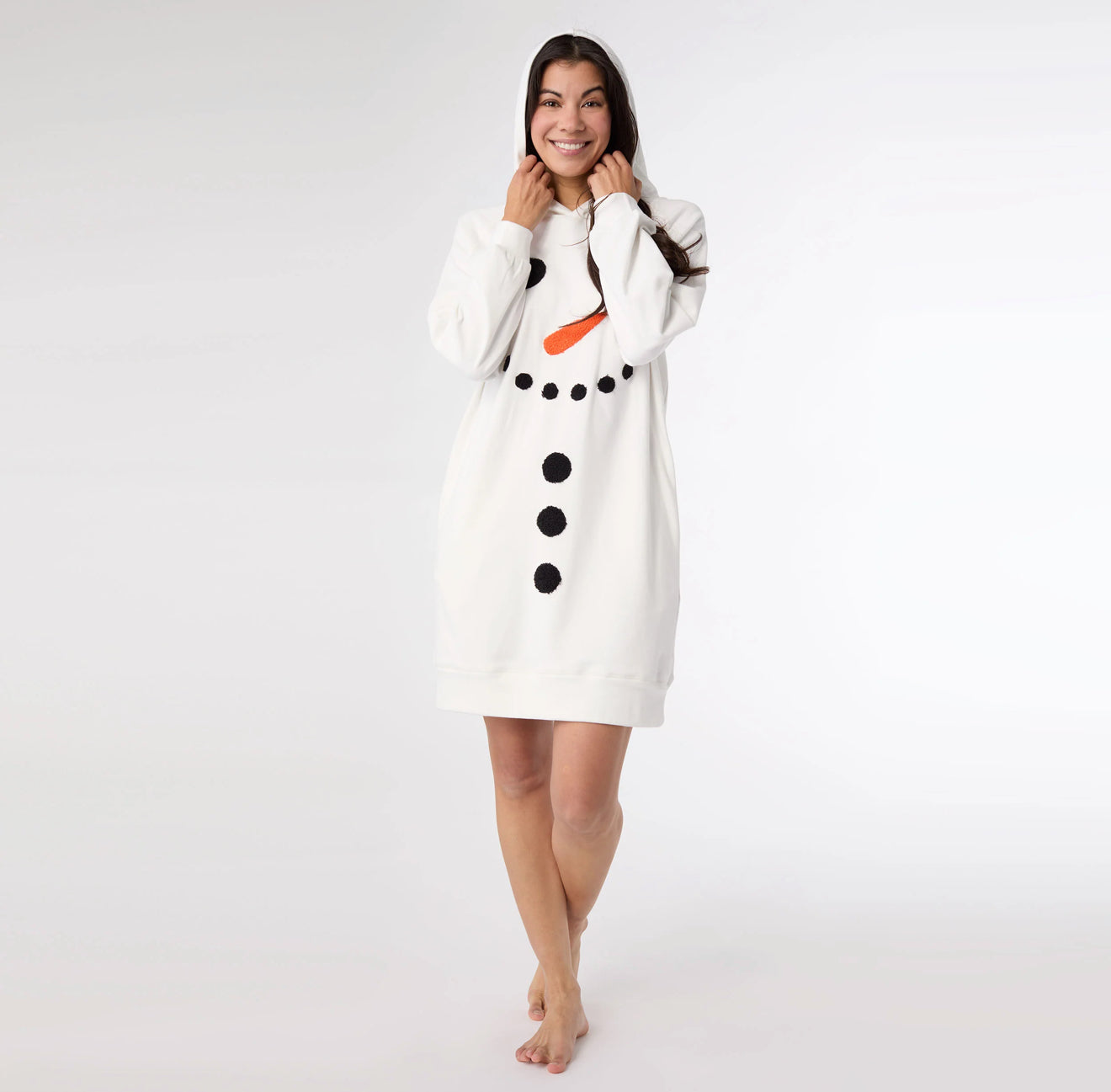 2533327 SNUG HAVEN HOODIE SNOWMAN DRESS