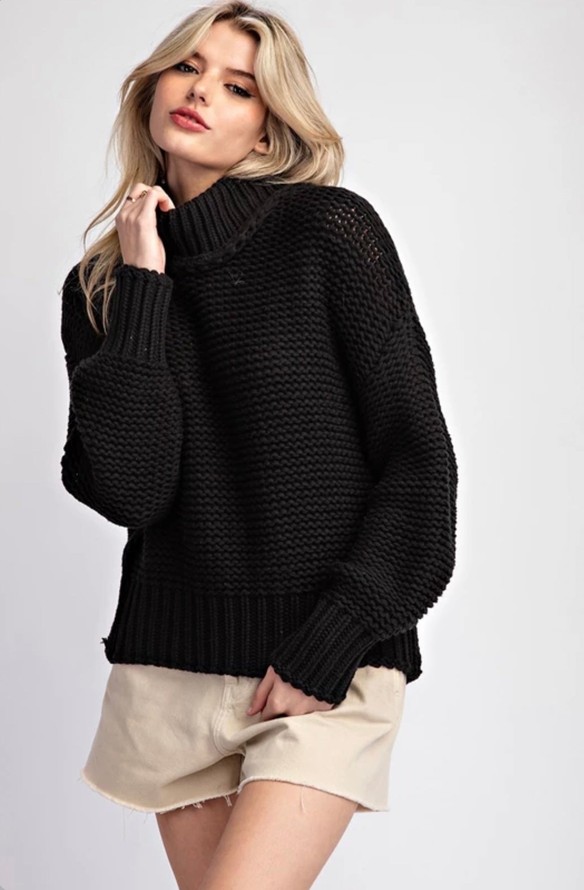 SG10331 Knitted Long Sleeve Sweater