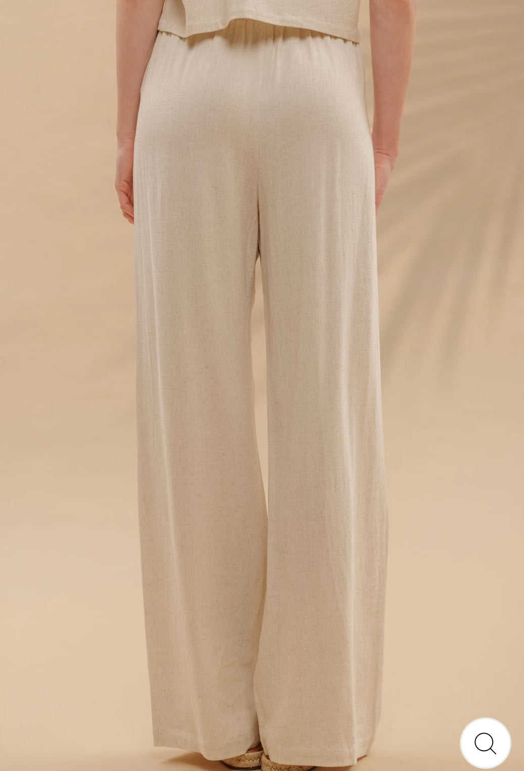 B4SX1009-B LINEN BLEND LINED PANTS