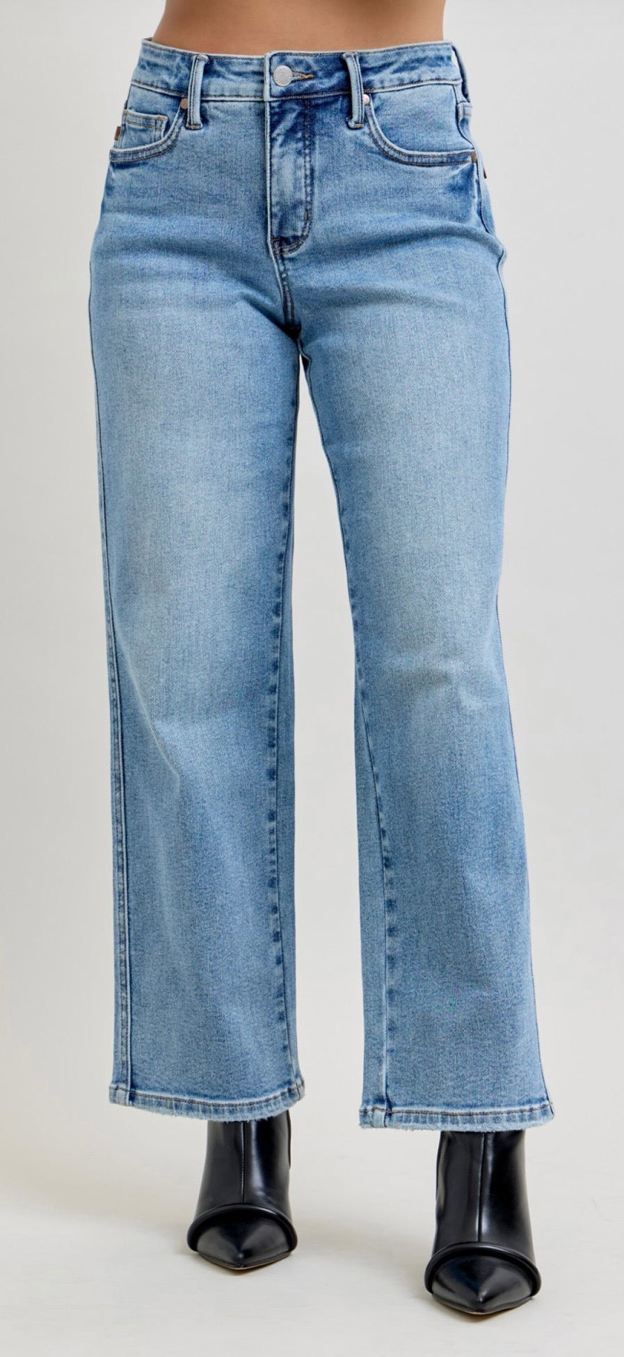 JB88943PT Petite Mid-Rise Straight Leg