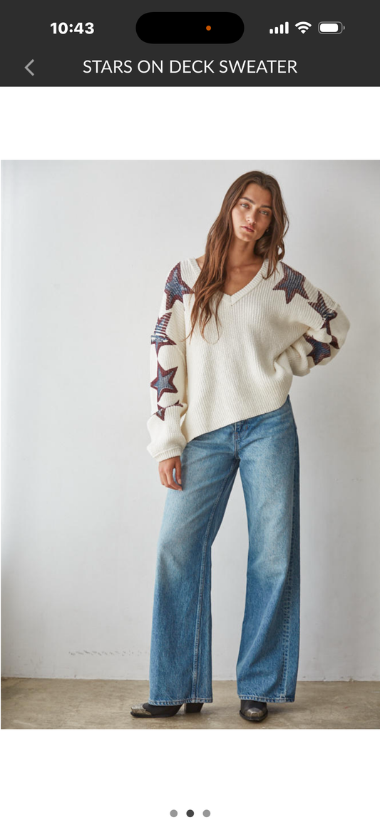 W2530 Stars on Deck Sweater