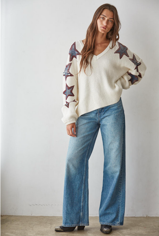 W2530 Stars on Deck Sweater
