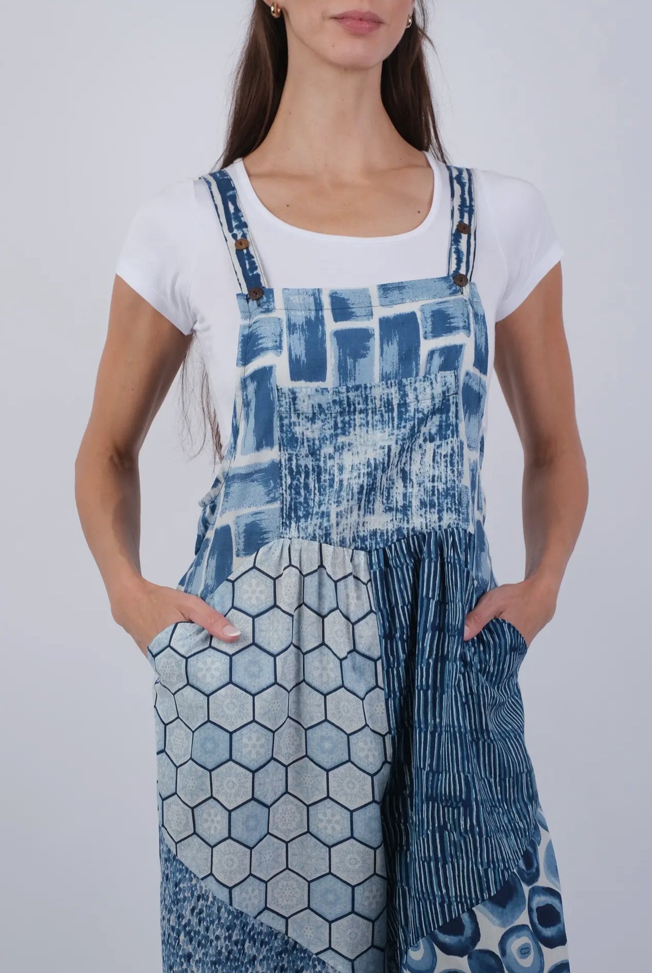 225266 Sapphire Ocean Bohemian Chic Overalls