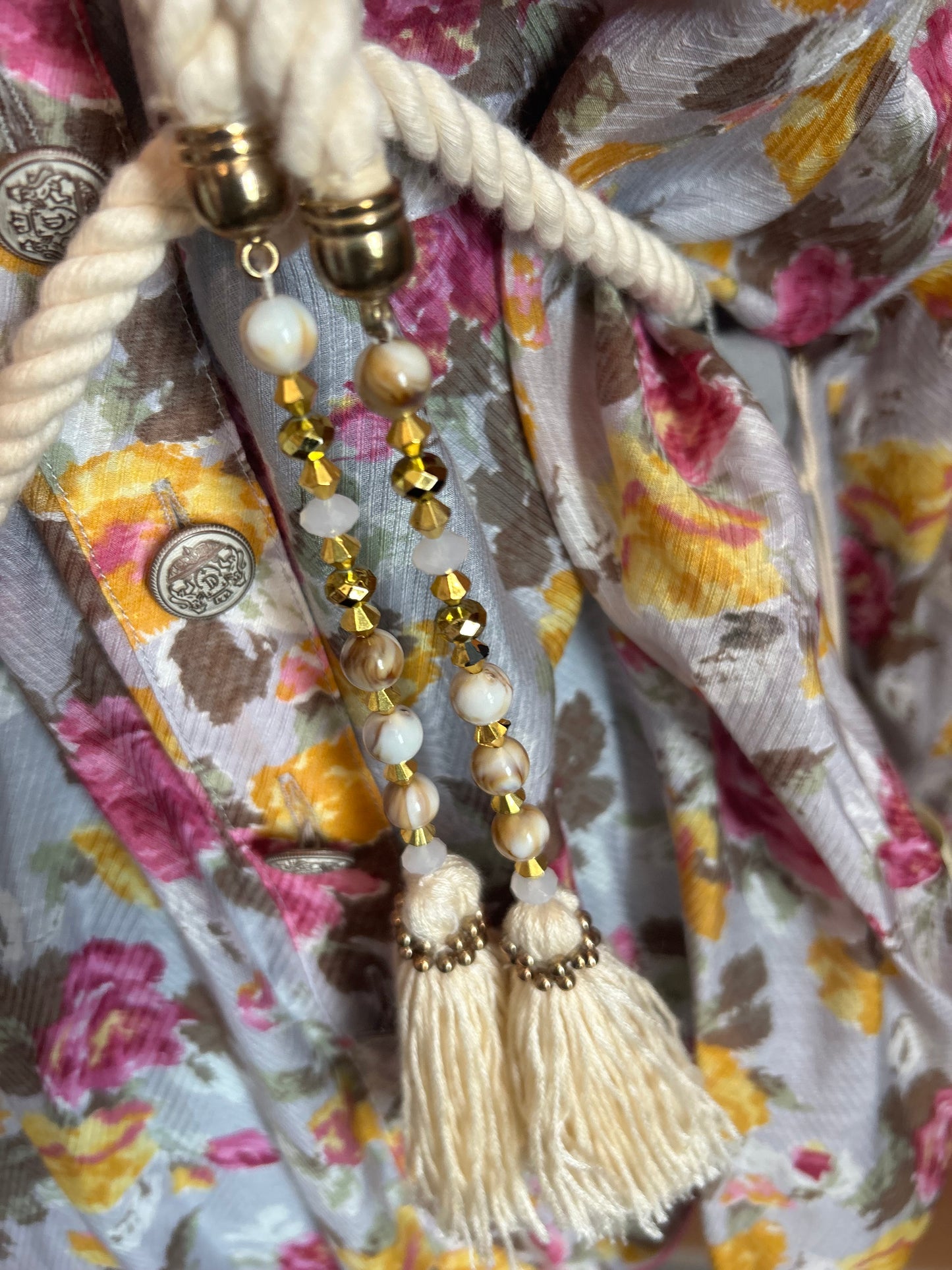 Aratta Pink and Yellow Floral Shirt