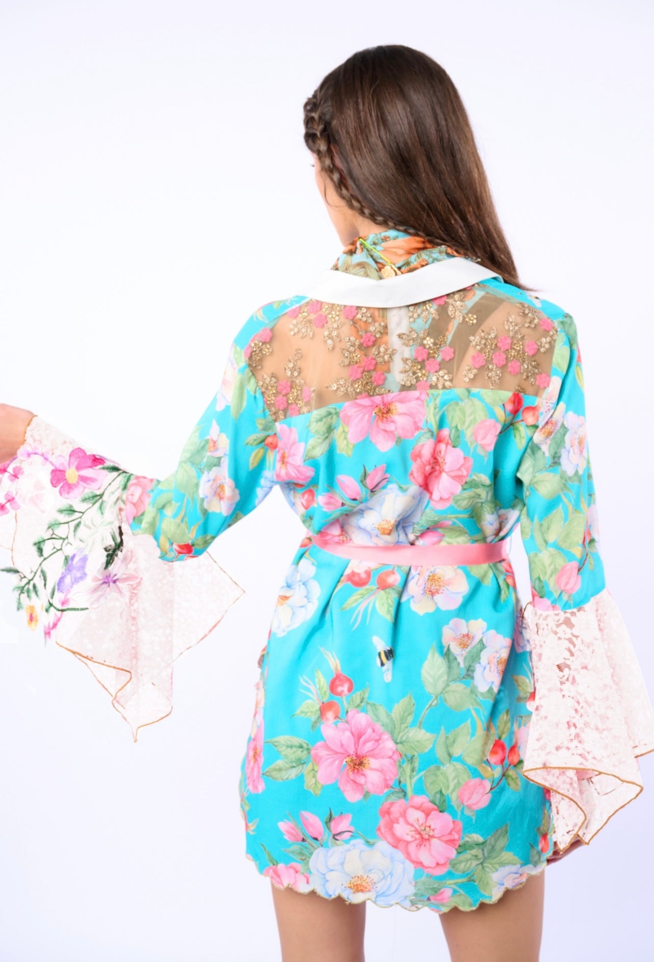 Aratta-LA Ville Rose Shirt-Aqua