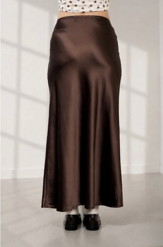 TW1491 SATIN SLIP MIDI SKIRT