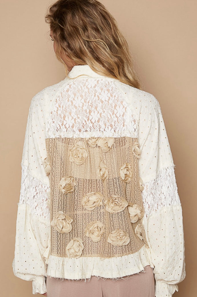 UWT156 Mocha Flower Jacket