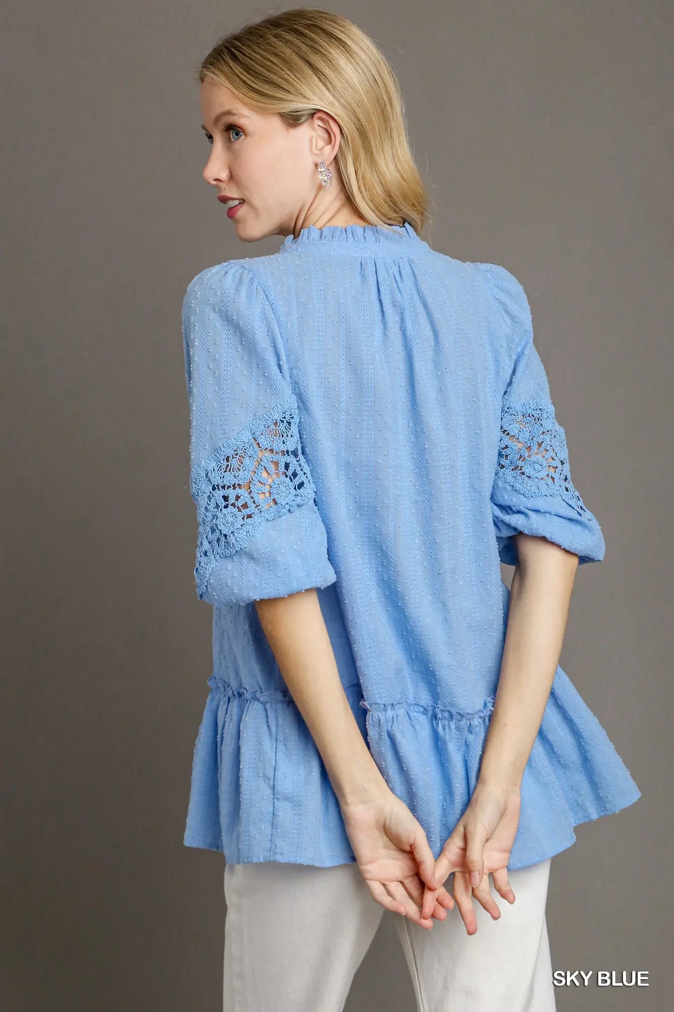 R0952 Baby Doll Front Tie Top