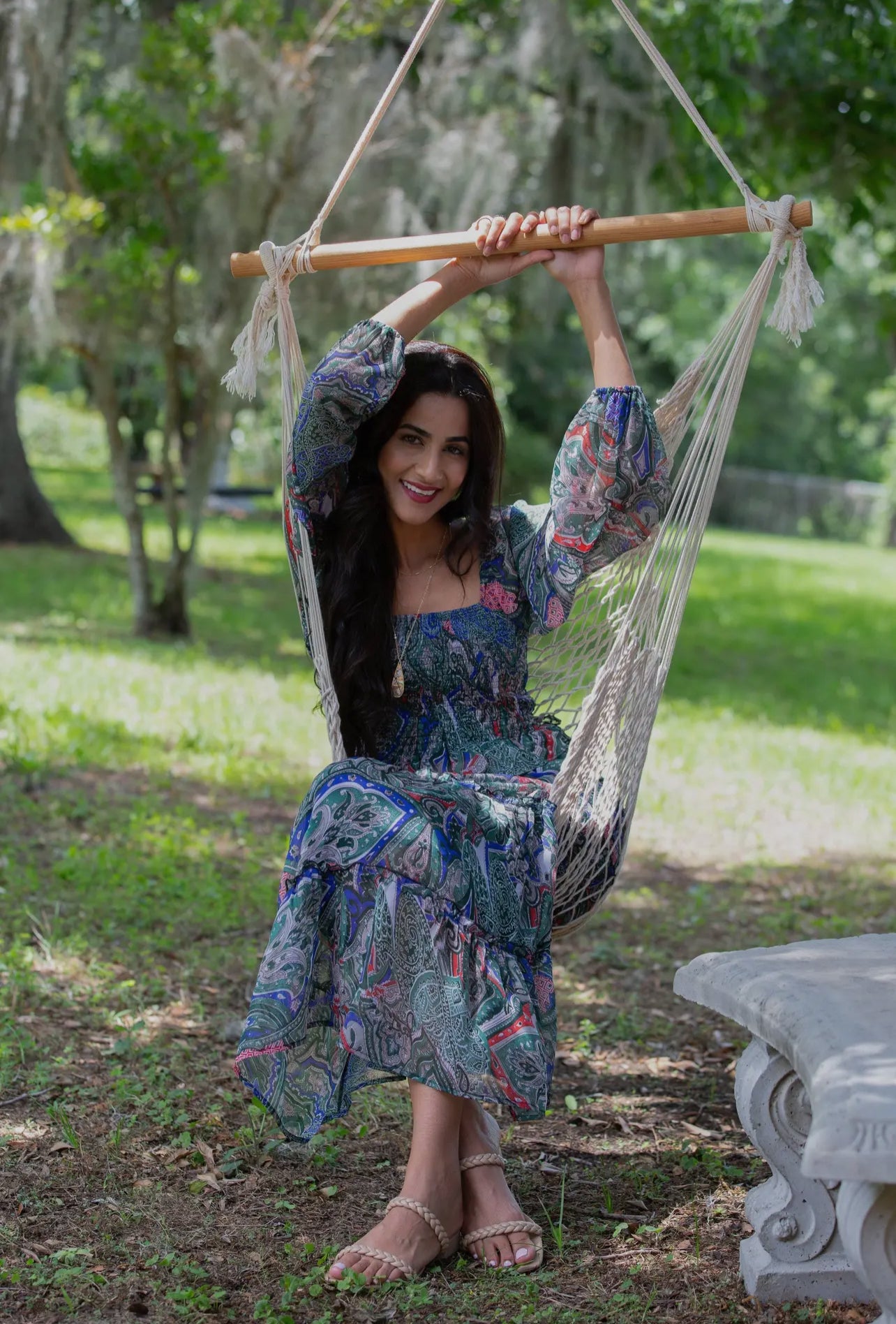 224698/2 Imperial Chiffon Boho Paisley Maxi Skirt