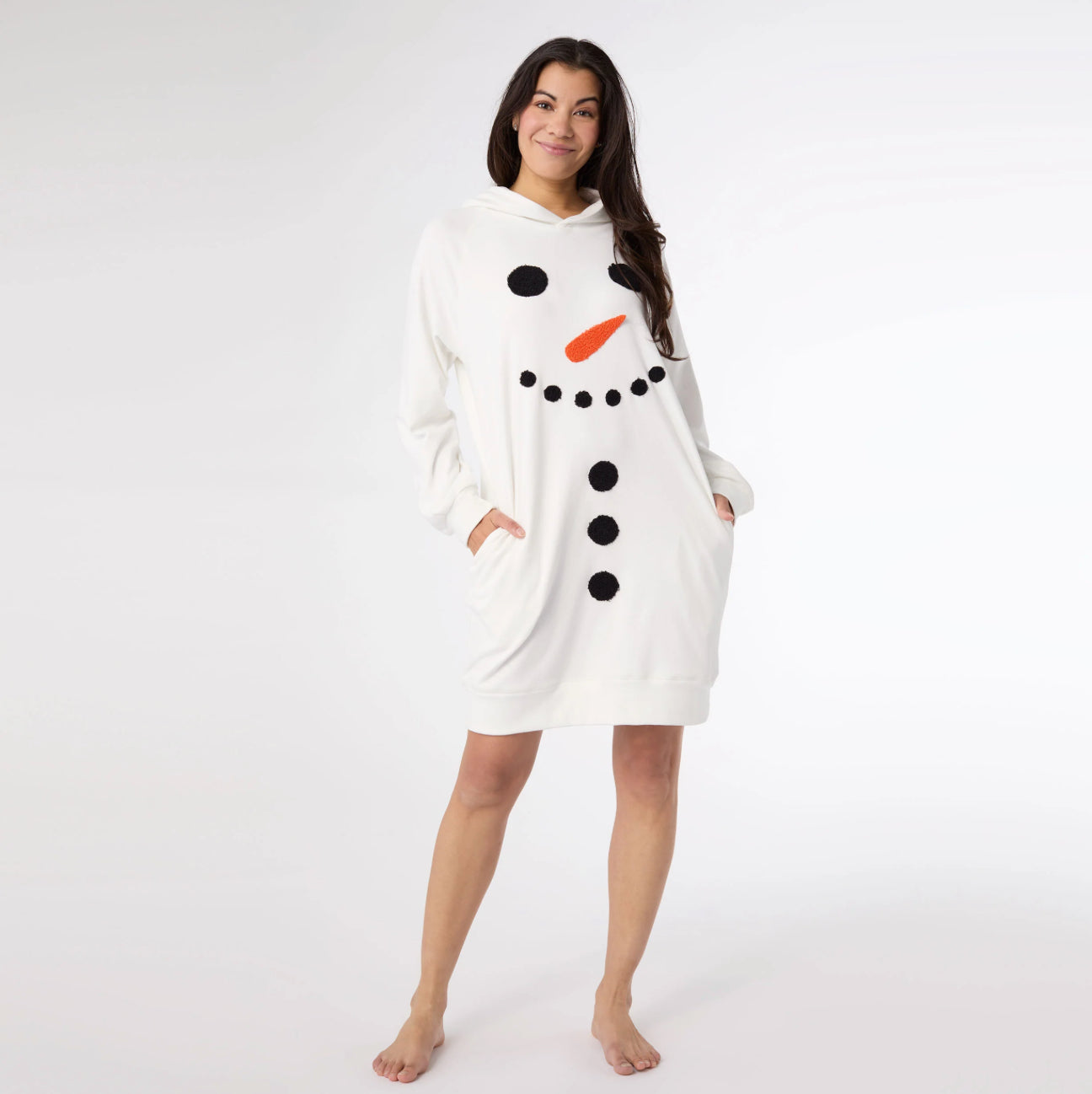 2533327 SNUG HAVEN HOODIE SNOWMAN DRESS