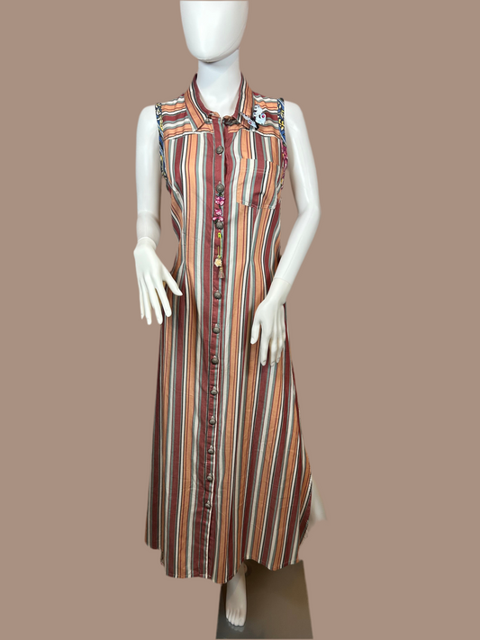 ARATTA Striped Floral Back Dress