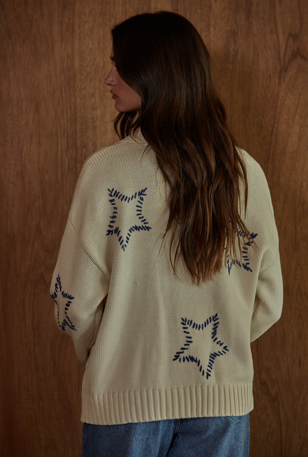 W2608 Saddle Stitch Cardigan