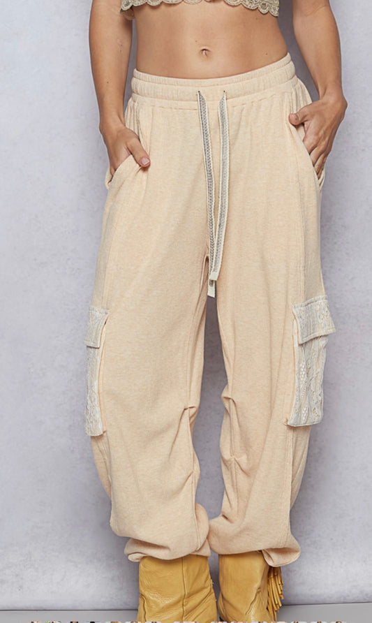 WYP12 POL Cargo Joggers-Apricot