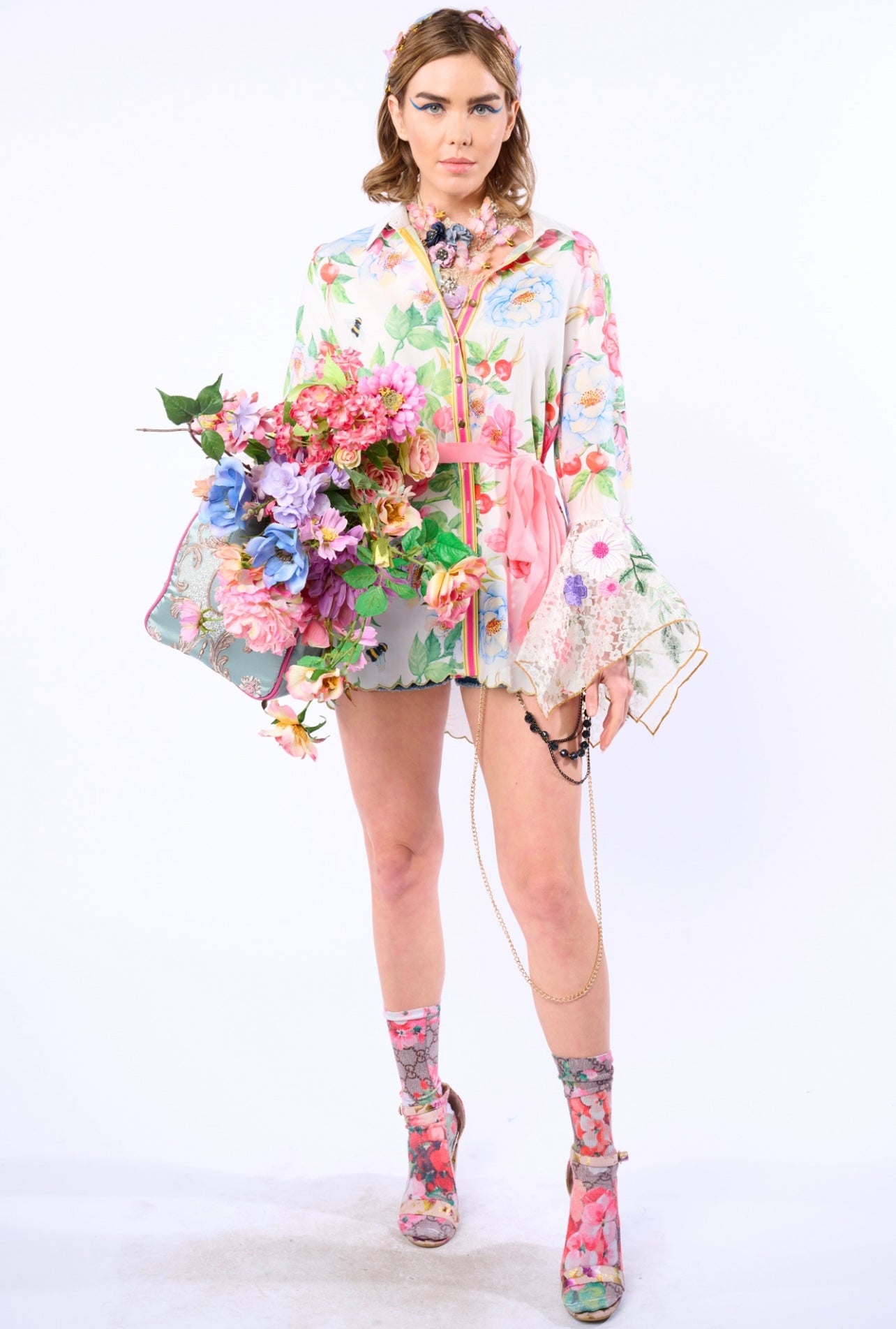 Aratta-LA Ville Rose Shirt-White
