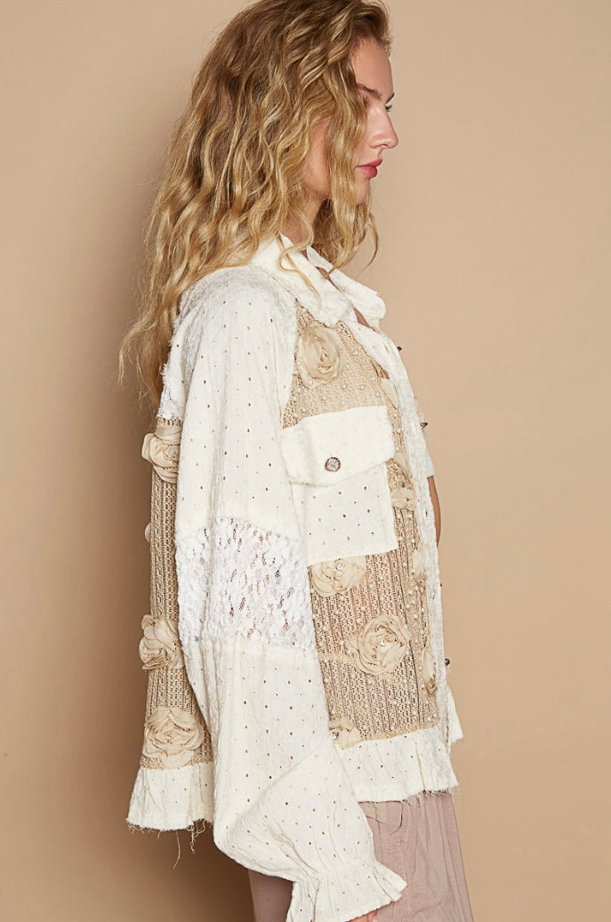 UWT156 Mocha Flower Jacket