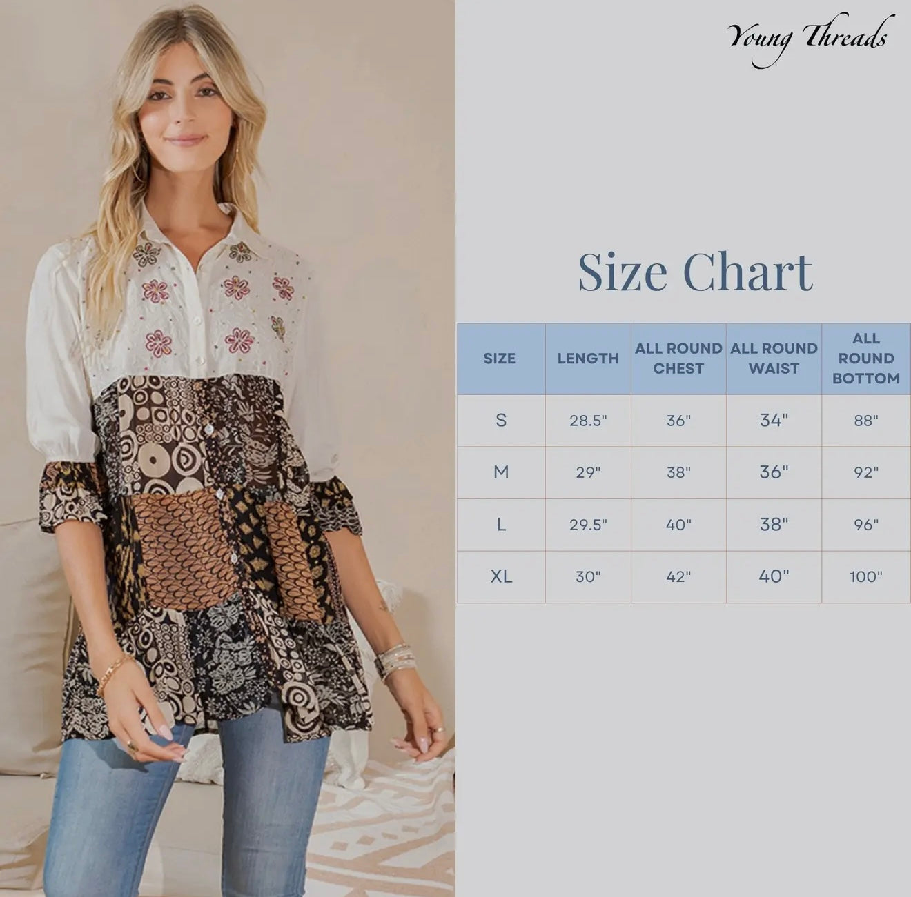 Natural Bohemian : Patchwork Tiered Top
