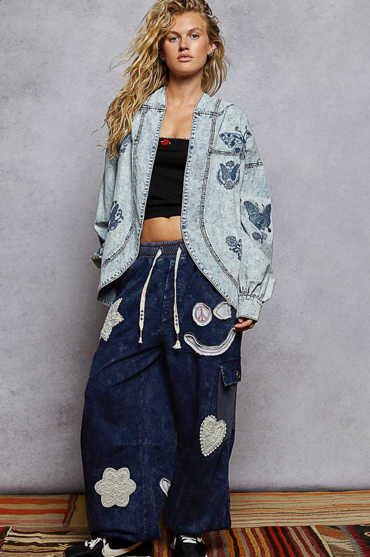 UKT601B Balloon sleeve roomy fit hoodie