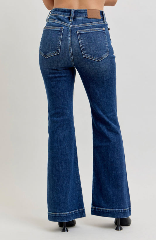 82637 PT-JUDY BLUE Jasmine High Rise Flare (Petite)