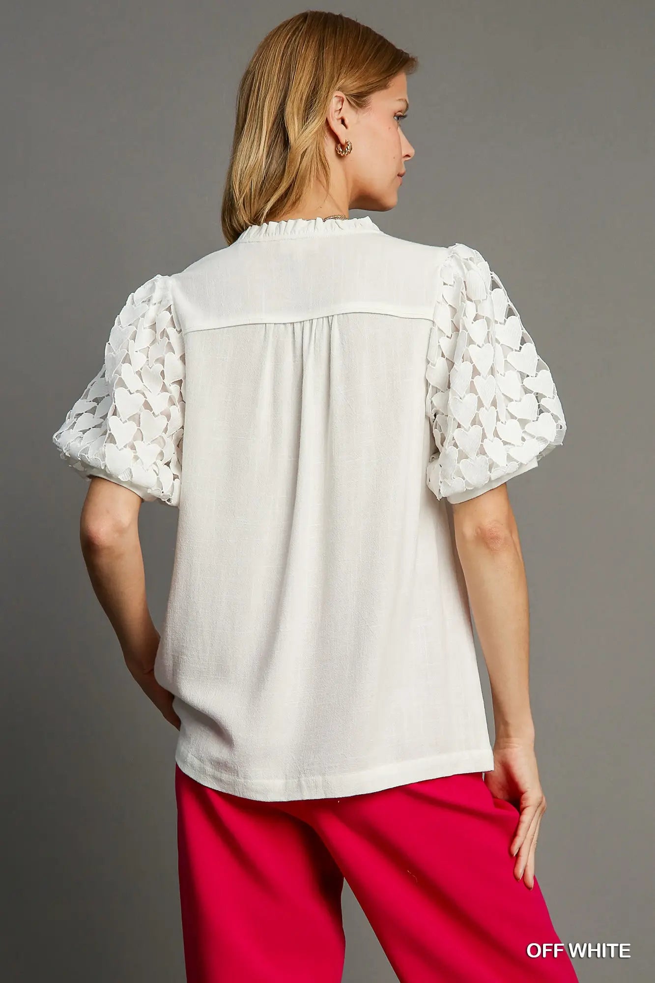 K8680 Linen Blend Front Tie Top