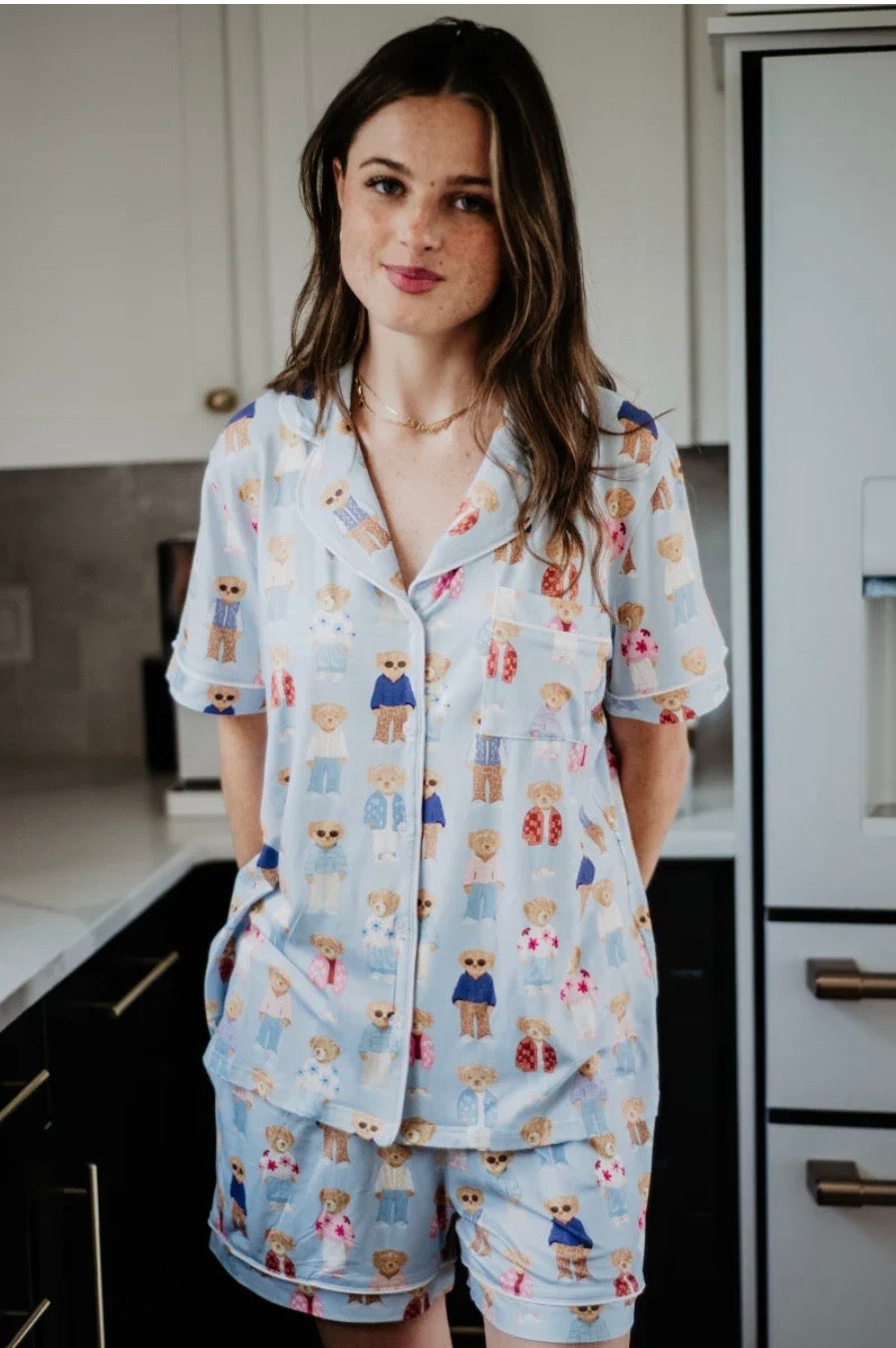 KDCLWSET Teddy Bears Short Pajamas