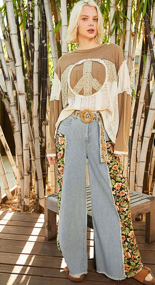 UWP44 Floral Denim Jeans