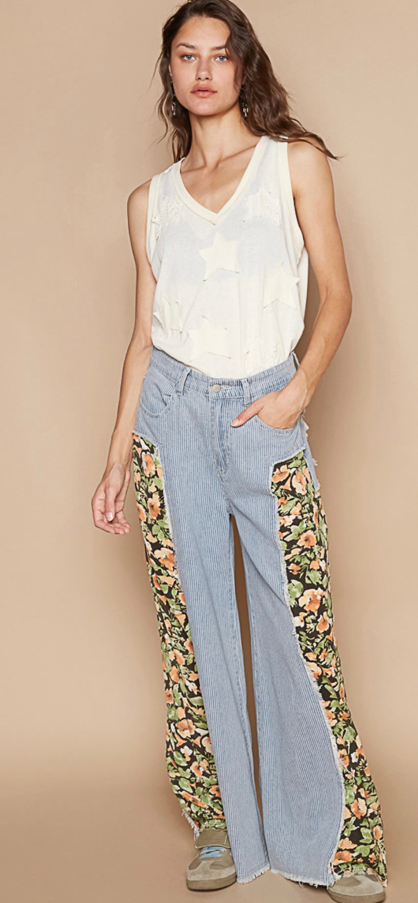 UWP44 Floral Denim Jeans