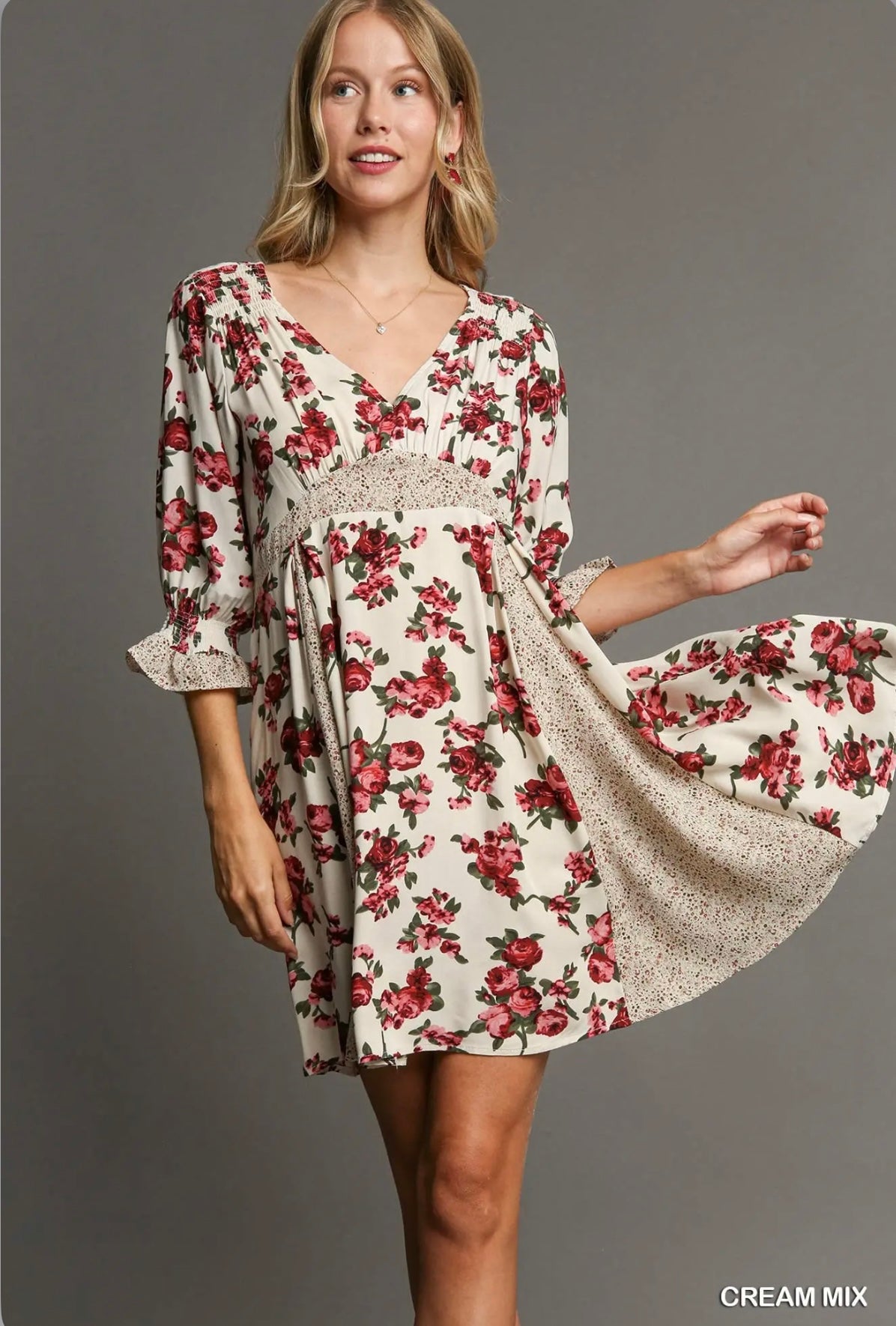 M5632 V-Neck Baby Doll Dress