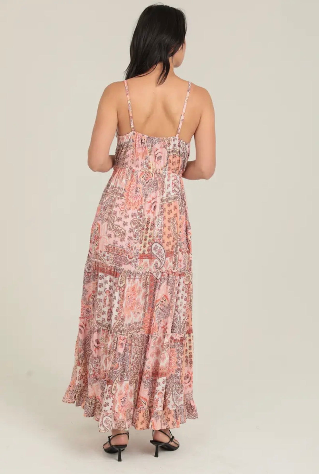 N4419 Knot Front Dress with Ruffle Hem