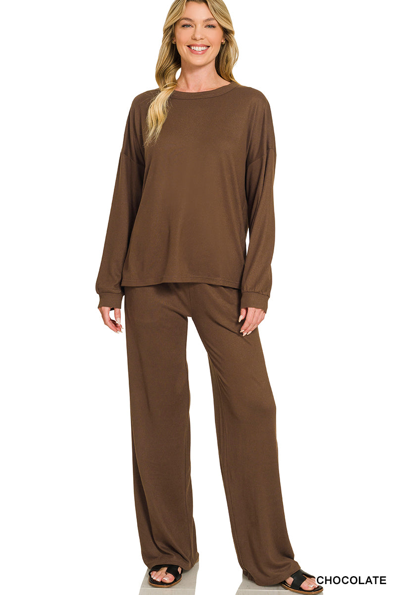HTHP-2841Y
SOFT HACCI PULLOVER & PANTS SET