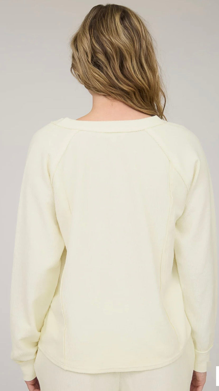 J5SX1001 ACID WASHED RIBBED PATTERN TONES LOUNGE SET