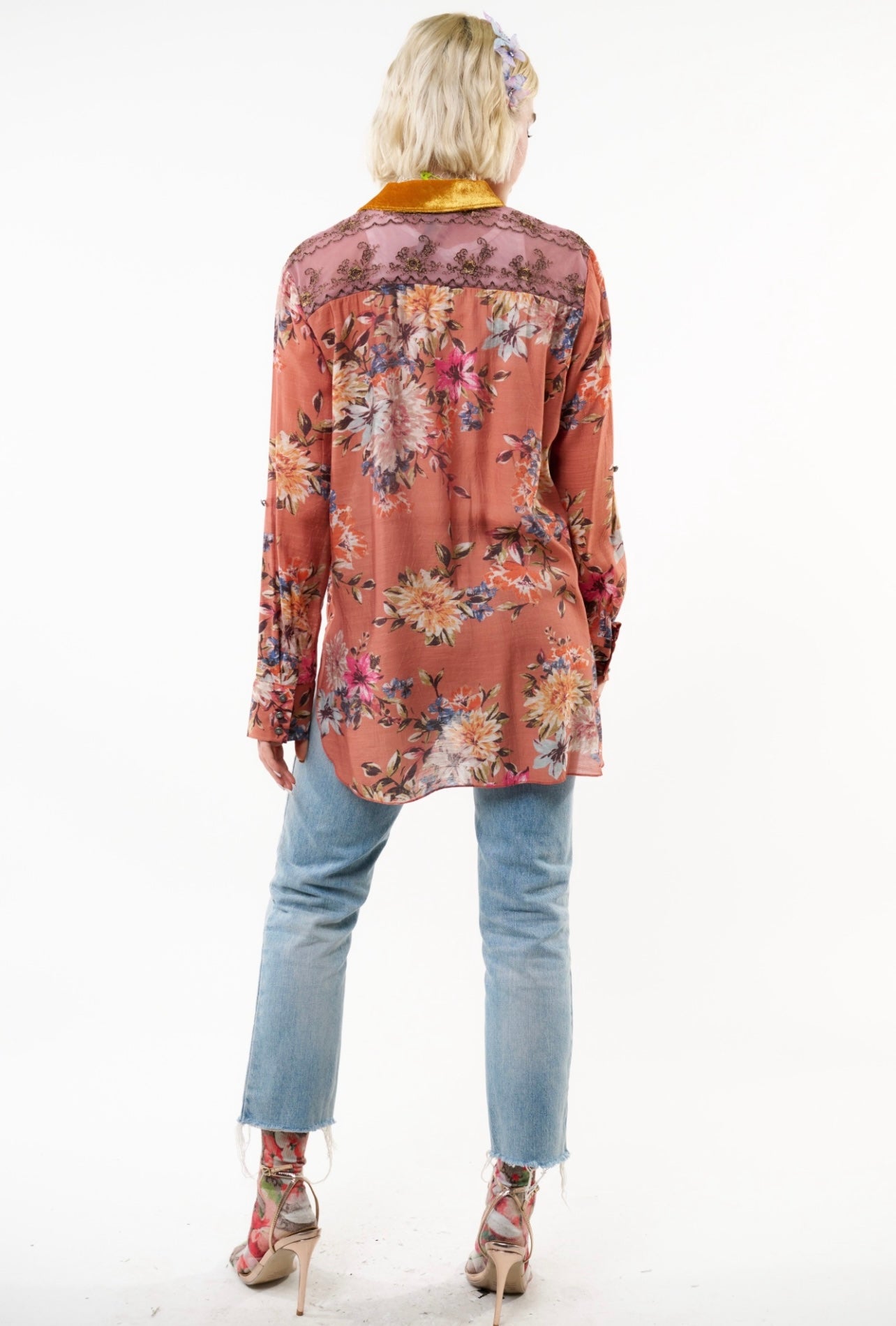 Aratta-Gardenia Embroidered Shirt