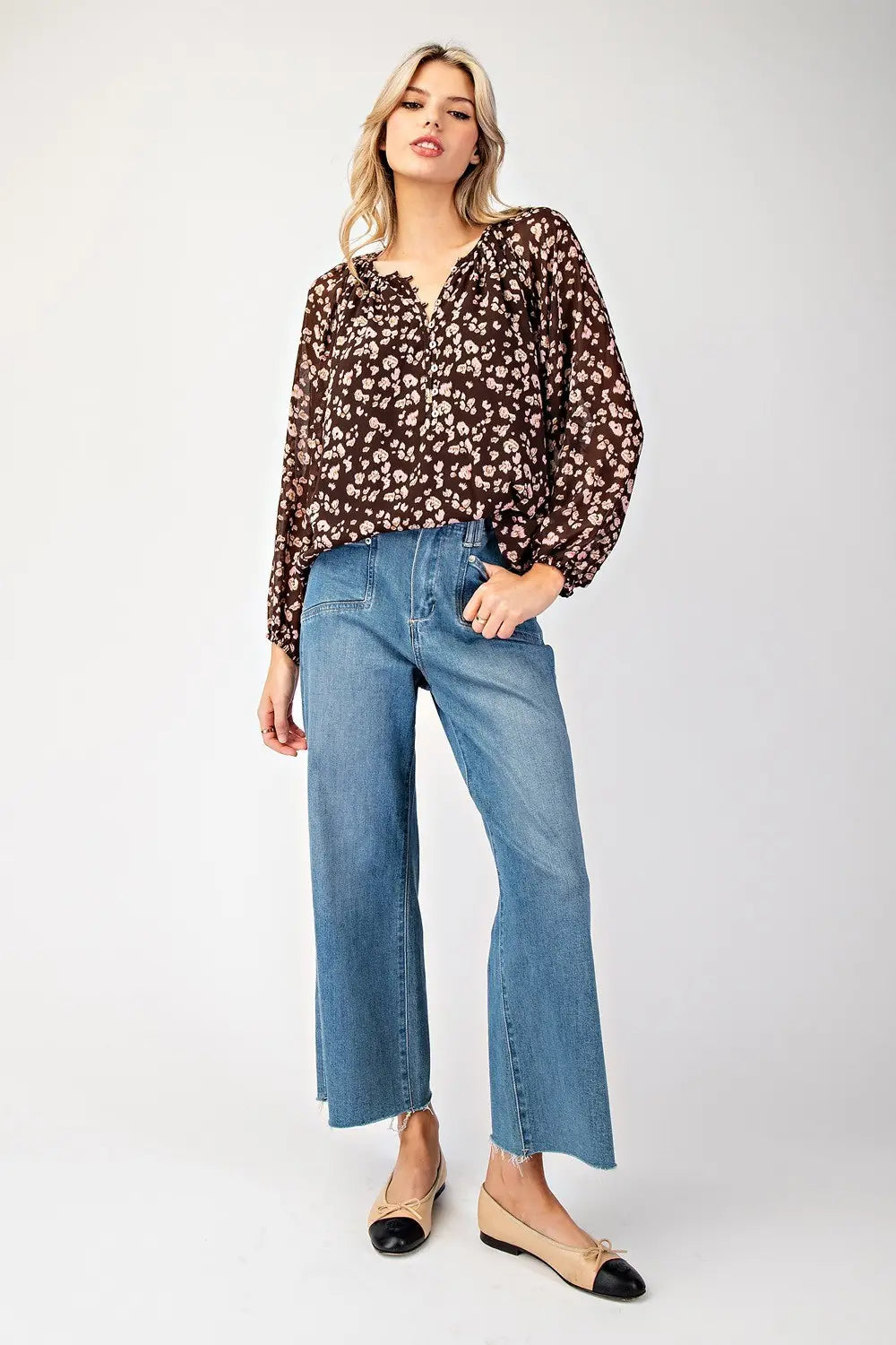 TK11229 Leopard Print Blouse