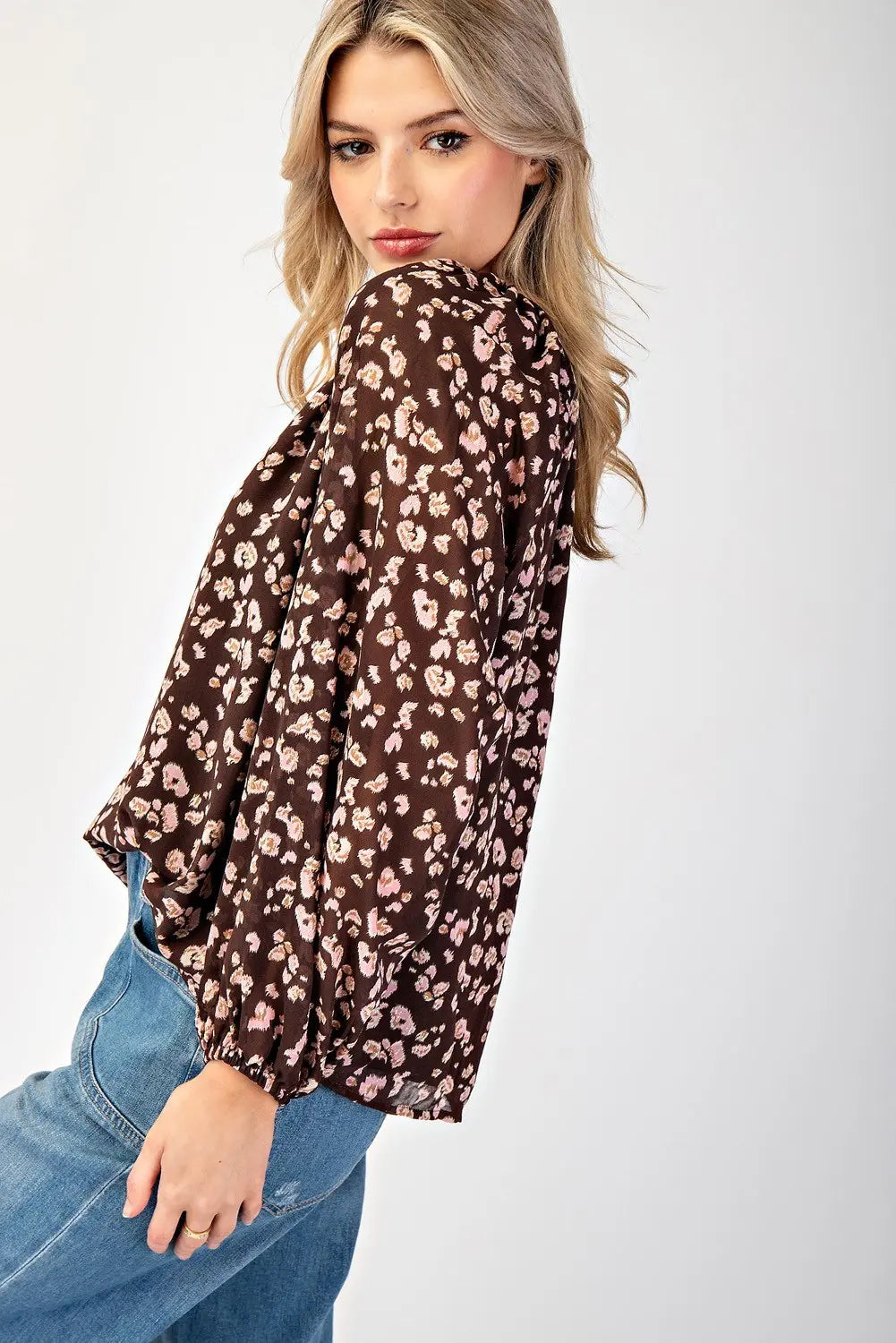 TK11229 Leopard Print Blouse