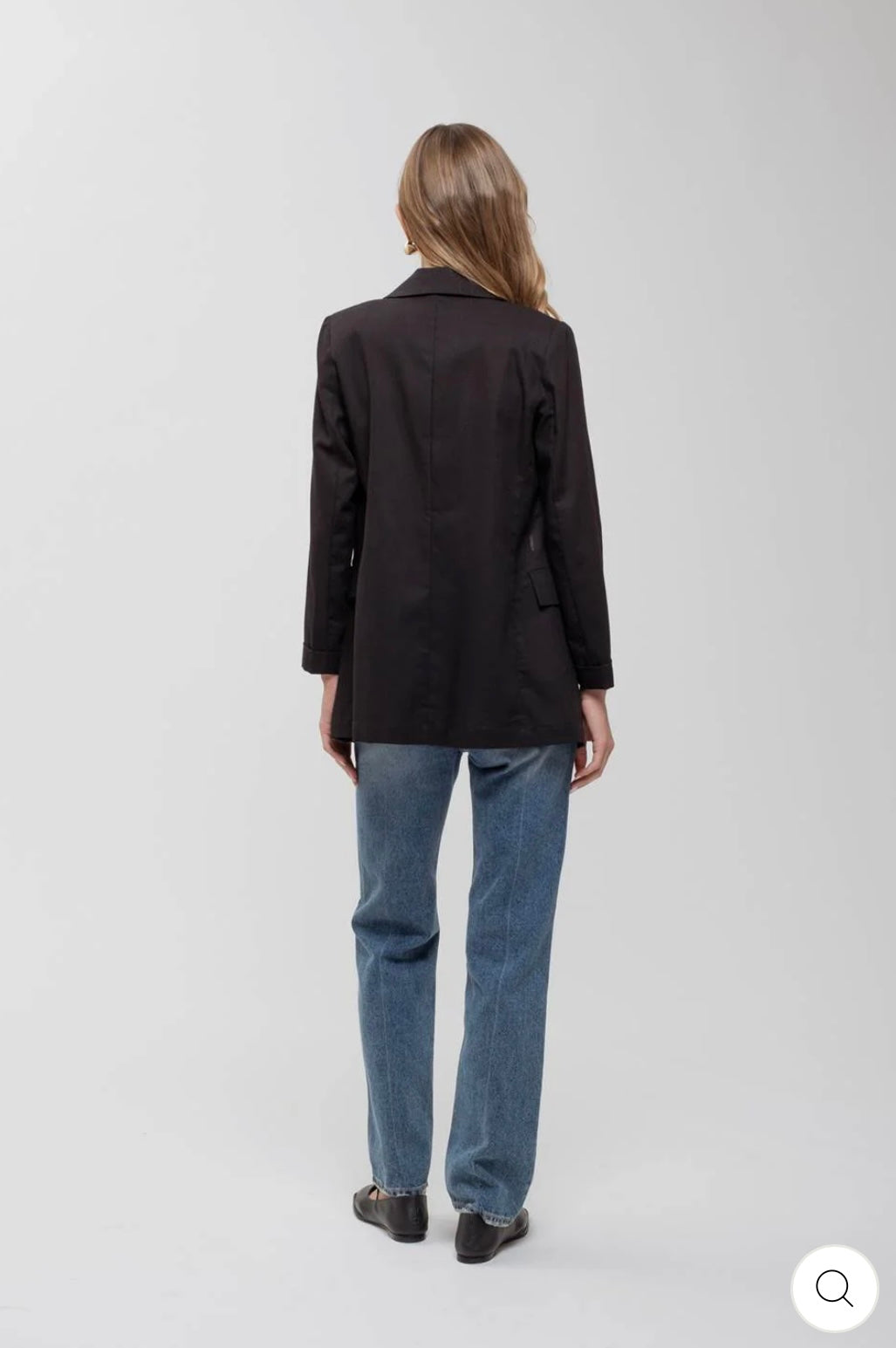 TW1467 CUFF SLEEVE COLLARED BLAZER