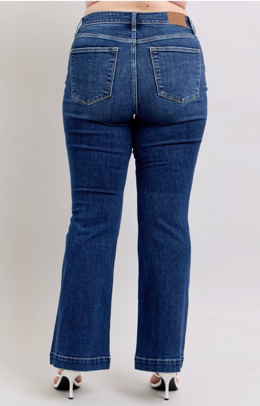 82637PL High Waisted Trouser Flare-Plus Size
