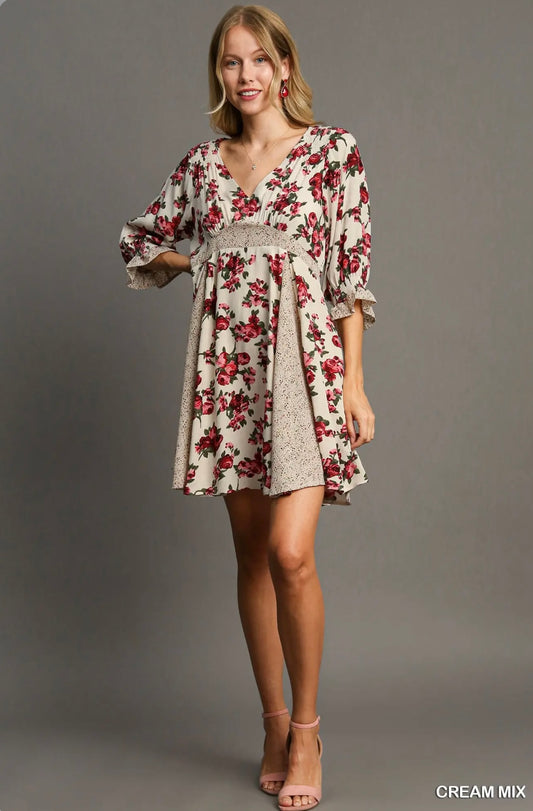 M5632 V-Neck Baby Doll Dress