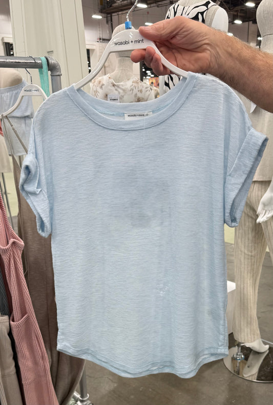 WMT2574 HACCI Slub Cuff SLV Round Neck Tee (Image coming soon)