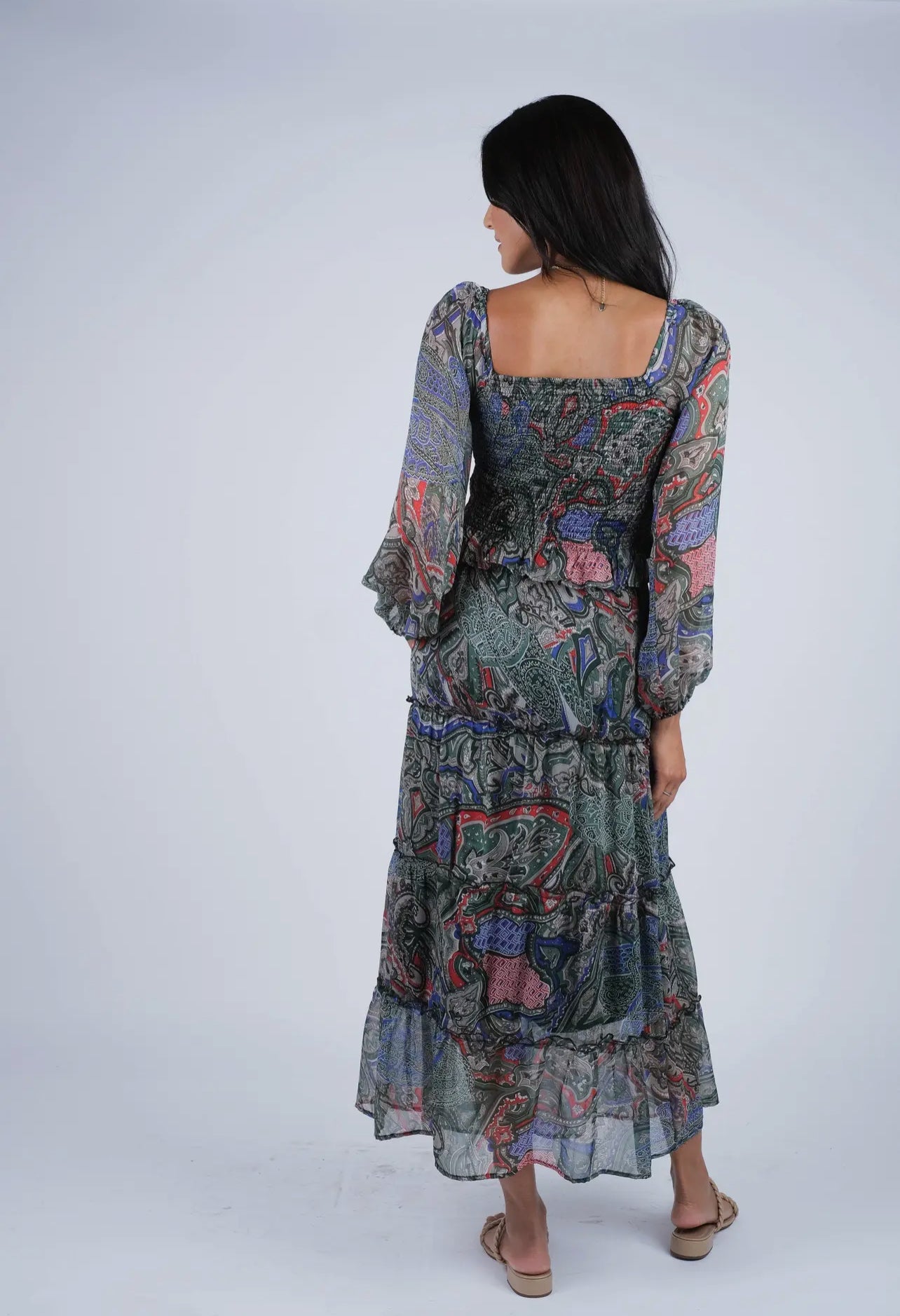 224698/1 Imperial Chiffon Boho Paisley Crop Top