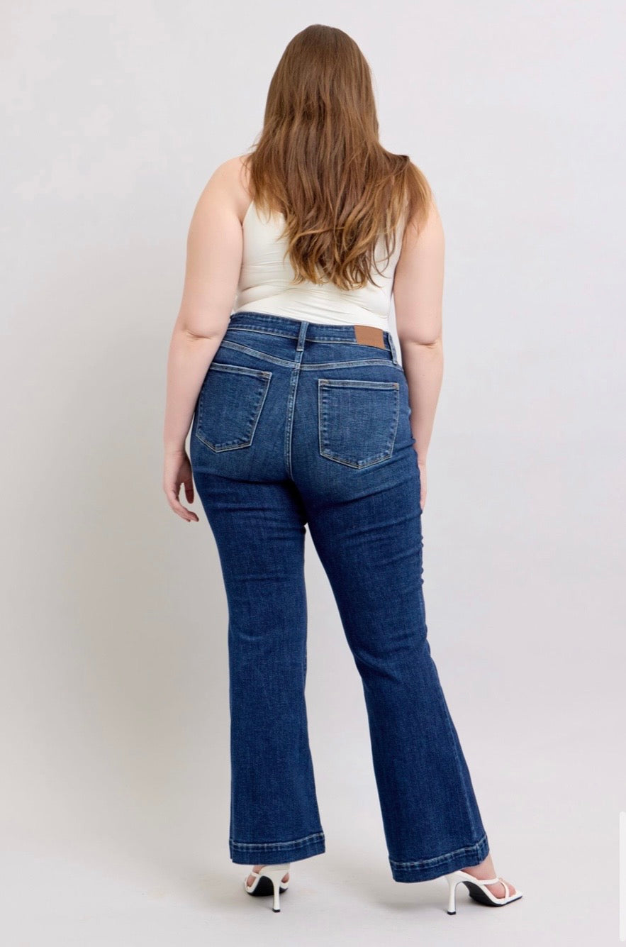 82637PL High Waisted Trouser Flare-Plus Size