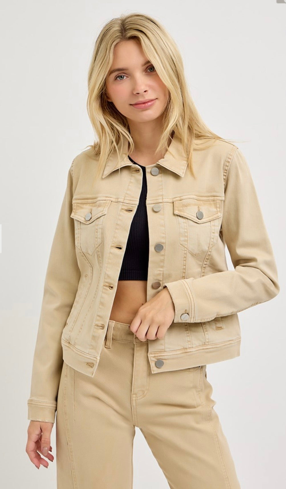 Vintage Washed Jacket - Latte