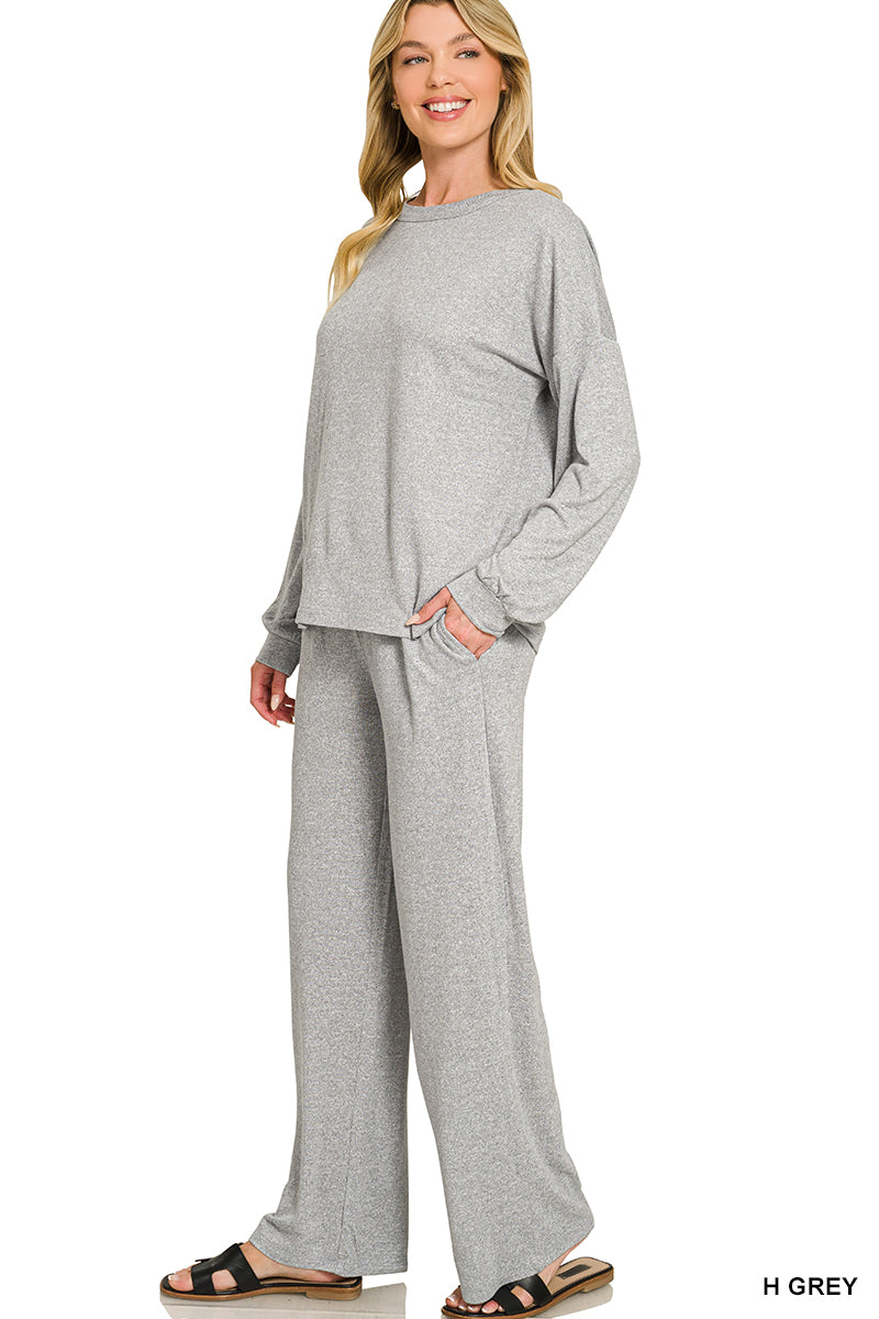 HTHP-2841Y
SOFT HACCI PULLOVER & PANTS SET