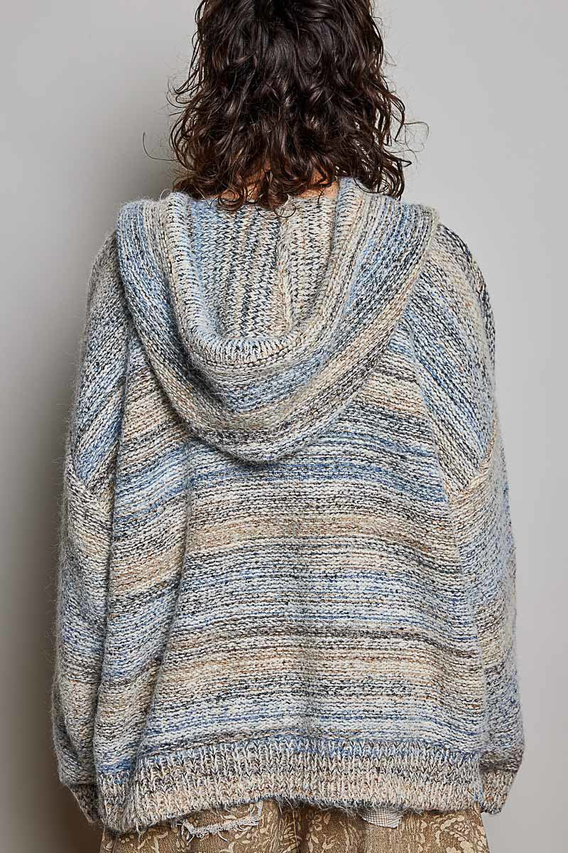 POL Oversized Hooded Knit Sweater