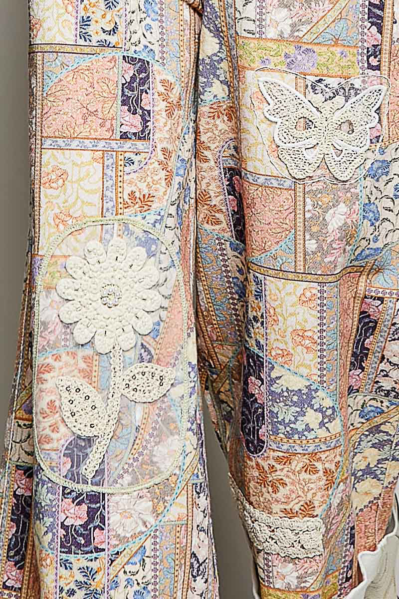WY082 POL Floral Multi Overalls