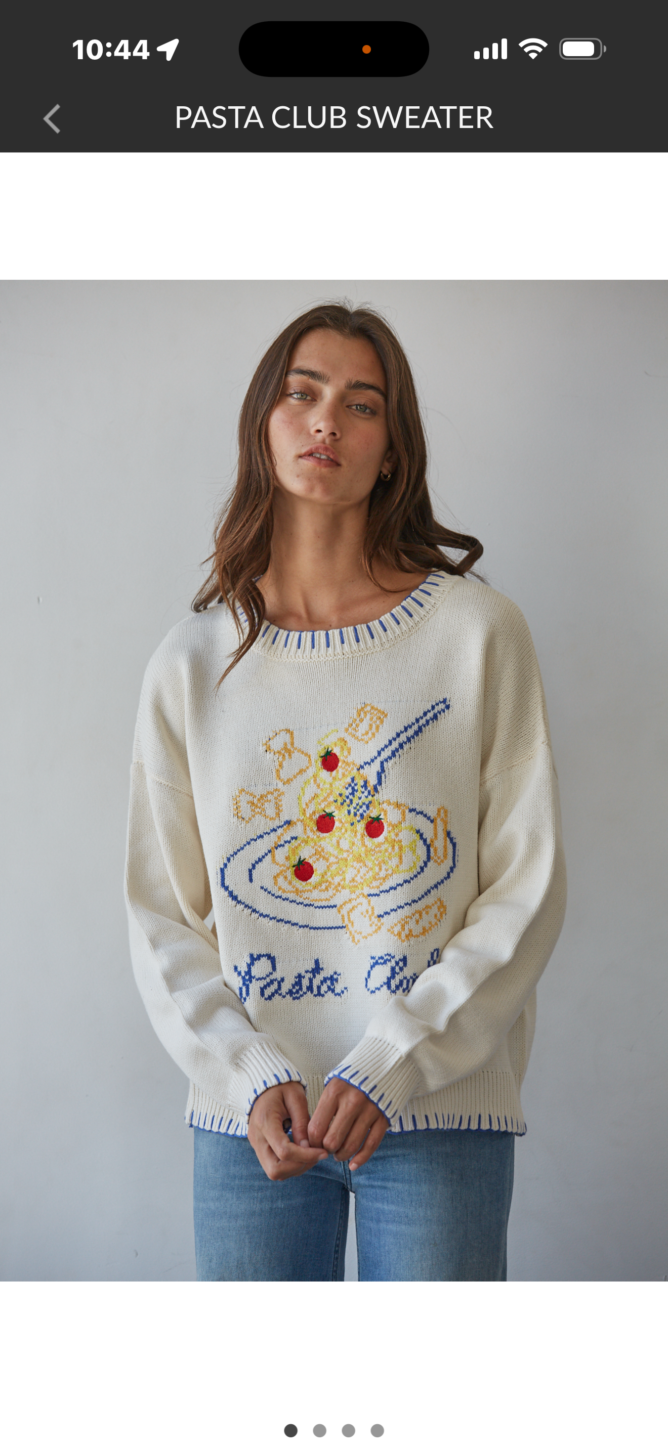 W2684 Pasta Club Sweater