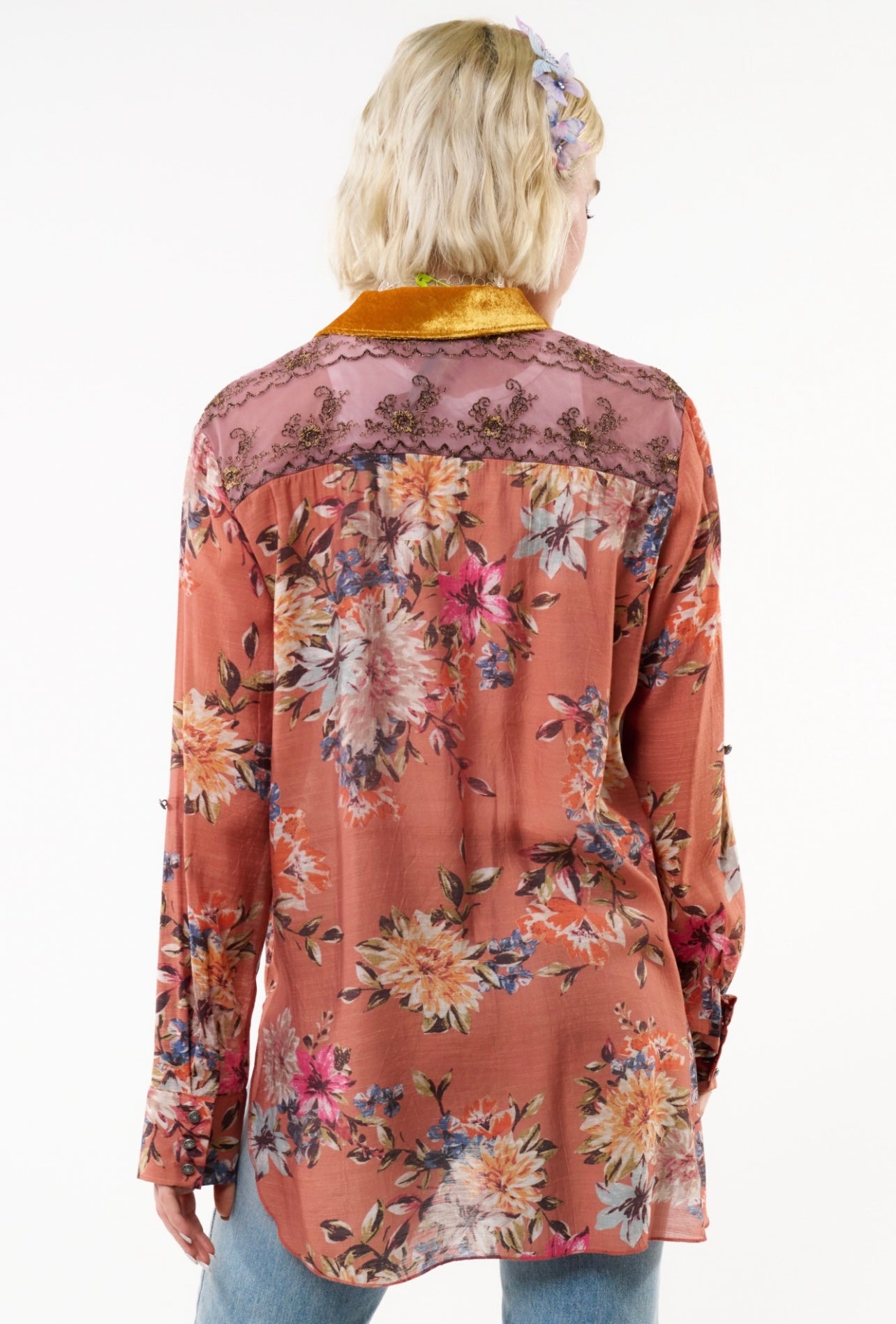 Aratta-Gardenia Embroidered Shirt