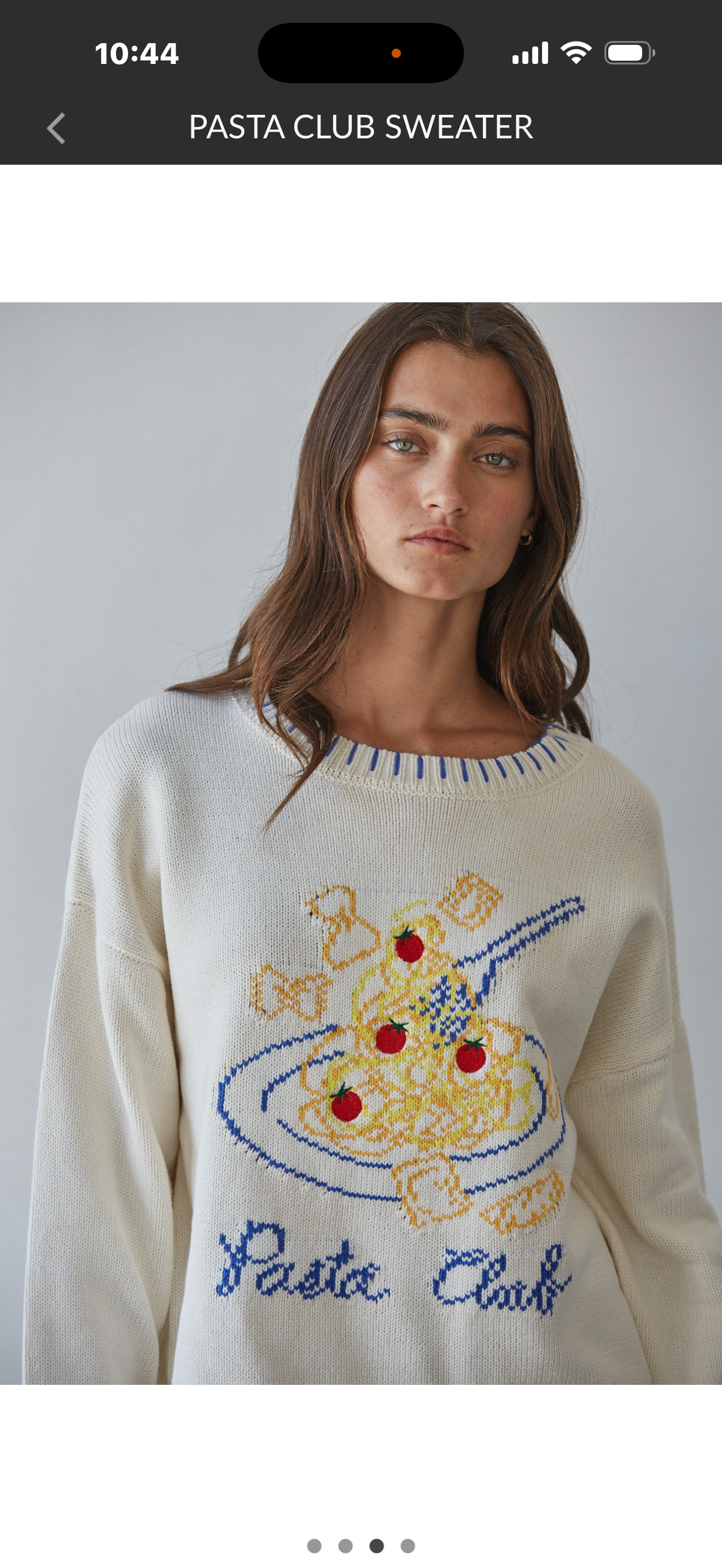 W2684 Pasta Club Sweater