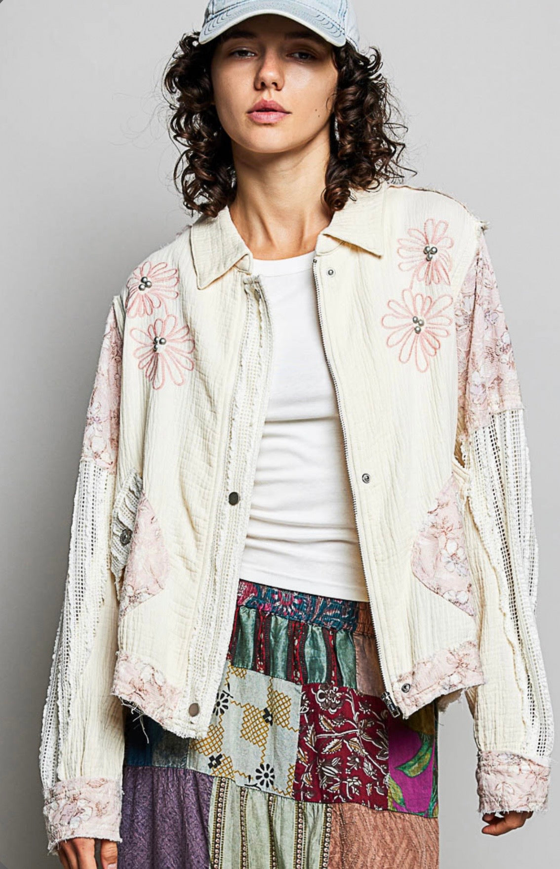 GWJ151 Cream Double Gauze Jacket