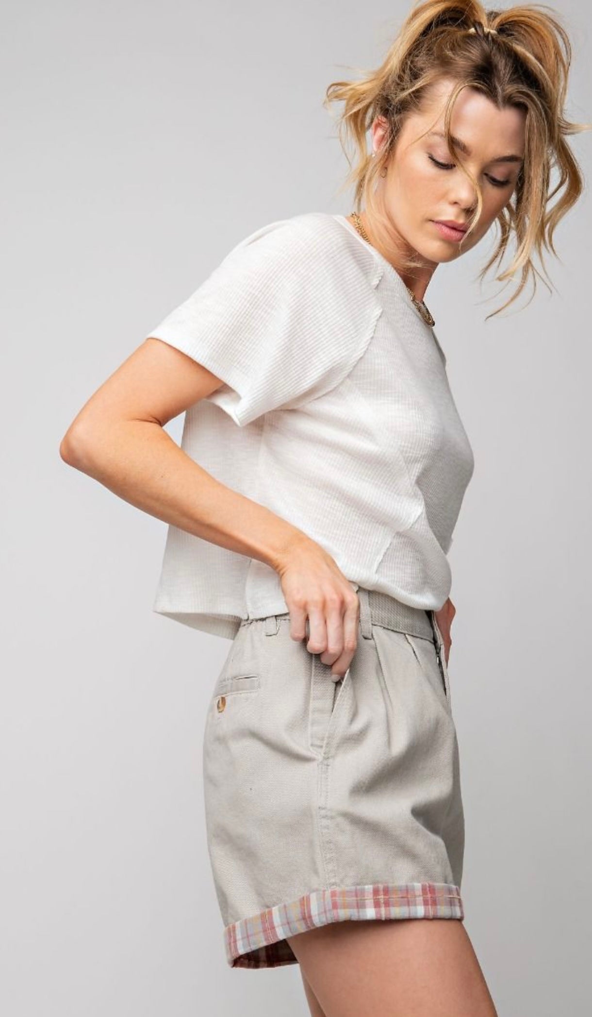 EB41260 WASHED TWILL SHORT PANTS