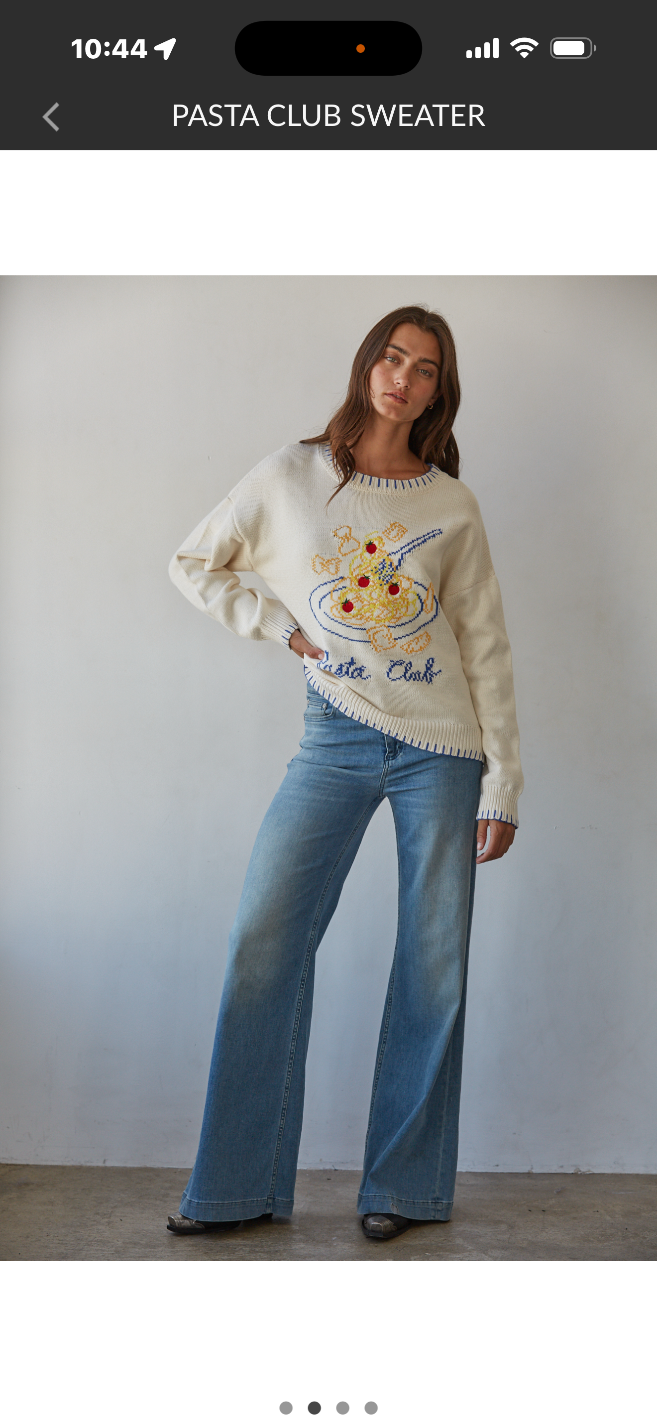 W2684 Pasta Club Sweater